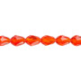 Bead, Celestial Crystal®, 66-facet, transparent red, 8x6mm faceted teardrop. Sold per 15-1/2" to 16" strand.