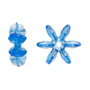 Bead, acrylic, transparent blue, 18x7mm paddle wheel. Sold per pkg of 250.