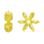 Bead, acrylic, transparent yellow, 18x7mm paddle wheel. Sold per pkg of 250.