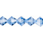 10mm - Celestial Crystal® - Light Blue - 8" Strand - Faceted Bicone Crystal