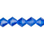 10mm - Celestial Crystal® - Medium Blue - 8" Strand - Faceted Bicone Crystal