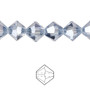 10mm - Celestial Crystal® - Crystal Silver Night - 48 pack - Faceted Bicone Crystal
