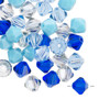 8mm - Celestial Crystal® - Mix Blues - 40 Pack - Faceted Bicone Crystal