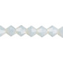 8mm - Celestial Crystal® - Transparent Frosted Clear - 15.5" Strand - Faceted Bicone Crystal