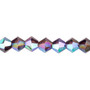 8mm - Celestial Crystal® - Transparent Amethyst Purple AB - 15.5" Strand - Faceted Bicone Crystal