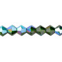 8mm - Celestial Crystal® - Transparent Emerald Green AB - 15.5" Strand - Faceted Bicone Crystal