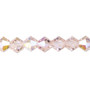 8mm - Celestial Crystal® - Transparent Pink AB - 15.5" Strand - Faceted Bicone Crystal