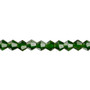 6mm - Celestial Crystal® - Transparent Emerald - 15.5" Strand - Faceted Bicone Crystal