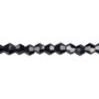 6mm - Celestial Crystal® - Opaque Black - 15.5" Strand - Faceted Bicone Crystal