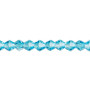 6mm - Celestial Crystal® - Transparent Turquoise - 15.5" Strand - Faceted Bicone Crystal