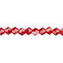 6mm - Celestial Crystal® - Transparent Red - 15.5" Strand - Faceted Bicone Crystal