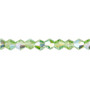 6mm - Celestial Crystal® - Transparent Lime Green AB - 15.5" Strand - Faceted Bicone Crystal