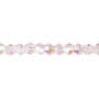 6mm - Celestial Crystal® - Transparent Pink AB - 15.5" Strand - Faceted Bicone Crystal
