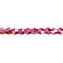 6mm - Celestial Crystal® - Opaque Red AB - 15.5" Strand - Faceted Bicone Crystal