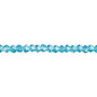 4mm - Celestial Crystal® - Transparent Turquoise Blue - 15.5" Strand - Faceted Bicone Crystal