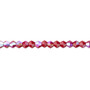 4mm - Celestial Crystal® - Opaque Red AB - 15.5" Strand - Faceted Bicone Crystal