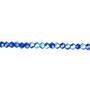 3mm - Celestial Crystal® - Translucent Cobalt AB - 15.5" Strand - Faceted Bicone Crystal