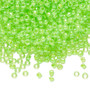 TR-08-805- 8/0 - TOHO BEADS® - Translucent luminous Neon Green - 7.5gm Vial - Glass Round Seed Beads