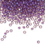 TR-08-928 - 8/0 - TOHO BEADS® - Opaque Purple Lined Rainbow Rosaline Clear - 50gms - Glass Round Seed Beads