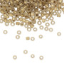 TR-08-989F - 8/0 - TOHO BEADS® - Translucent Gold Lined Frosted Clear - 50gms - Glass Round Seed Beads