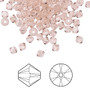 Bead, Crystal Passions®, Vintage Rose, 4mm bicone (5328). Sold per pkg of 48.