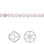 Bead, Crystal Passions®, Rose Water Opal Shimmer, 4mm bicone (5328). Sold per pkg of 48.