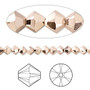 Bead, Crystal Passions®, Crystal Rose Gold 2X, 4mm bicone (5328). Sold per pkg of 48.