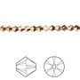 Bead, Crystal Passions®, Crystal Metallic Sunshine 2X, 4mm bicone (5328). Sold per pkg of 48.