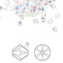 Bead, Crystal Passions®, Crystal AB2X, 4mm bicone (5328). Sold per pkg of 48.