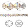 Bead, Crystal Passions®, Crystal Purple Haze, 4mm bicone (5328). Sold per pkg of 48.