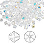 Bead, Crystal Passions®, Crystal AB, 4mm bicone (5328). Sold per pkg of 144.
