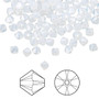 Bead, Crystal Passions®, White Opal, 4mm bicone (5328). Sold per pkg of 144.