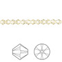 Bead, Crystal Passions®, Jonquil, 4mm bicone (5328). Sold per pkg of 144.