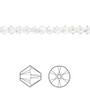 Bead, Crystal Passions®, Crystal Shimmer, 4mm bicone (5328). Sold per pkg of 144.