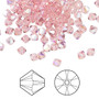 Bead, Crystal Passions®, Light Rose AB, 4mm bicone (5328). Sold per pkg of 144.