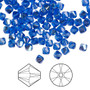 Bead, Crystal Passions®, Sapphire Shimmer, 4mm bicone (5328). Sold per pkg of 144.