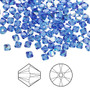 Bead, Crystal Passions®, Sapphire AB, 4mm bicone (5328). Sold per pkg of 144.