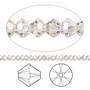 Bead, Crystal Passions®, Crystal Silver Shade, 2.5mm bicone (5328). Sold per pkg of 48.