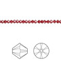 Bead, Crystal Passions®, Scarlet, 2.5mm bicone (5328). Sold per pkg of 48.