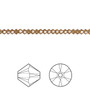Bead, Crystal Passions®, Light Colorado Topaz, 2.5mm bicone (5328). Sold per pkg of 48.