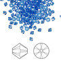 Bead, Crystal Passions®, Sapphire, 3mm bicone (5328). Sold per pkg of 48.