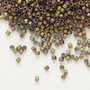 DB1055 - 11/0 - Miyuki Delica - Opaque Matte Metallic Gold Iris Grey Luster - 50gms - Cylinder Seed Beads