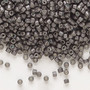 DB1175 - 11/0 - Miyuki Delica - Galv Matte Graphite - 50gms - Cylinder Seed Beads
