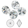 Chaton, Crystal Passions®, crystal clear, foil back, 14mm faceted rivoli (1122). Sold per pkg of 48.