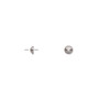 Bead cap, stainless steel, 4x1mm round, fits 2-3mm bead. Sold per pkg of 20.