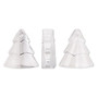 Drop, Celestial Crystal®, translucent matte crystal clear, 15x13mm top-drilled tiered tree. Sold per pkg of 2.