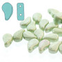 PD8503000-14457 - 5x8mm - Czech Beads - Chalk Lt Green Luster - 20gm, Bag (approx 118 beads) - Glass Paisley Duo