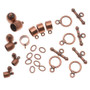Kumihimo Finding Set - 3, 4, 6 & 8mm Bullet Copper