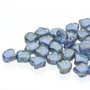 GNK8730060-86800 - 7.5mm - Matubo Czech - Sapphire Picasso - 10gm bag (approx 38 beads) - Glass Ginko Bead