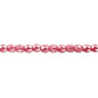 4mm - Czech - Dipped Décor Pearlescent Dusty Rose - Strand (approx 100 beads) - Faceted Round Fire Polished Glass